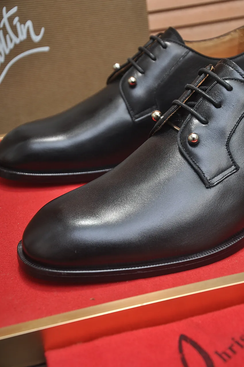 Men's shoes 💰620💶 [Chrstian Loubotin] Red-soled shoes 💋Original mold opening, the highest version on the market, purely handmade ➕Imported cowhide uppers, first-layer water-dyed cowhide lining! Original EU high-gloss outsole. 38 to 45 (45 customized)